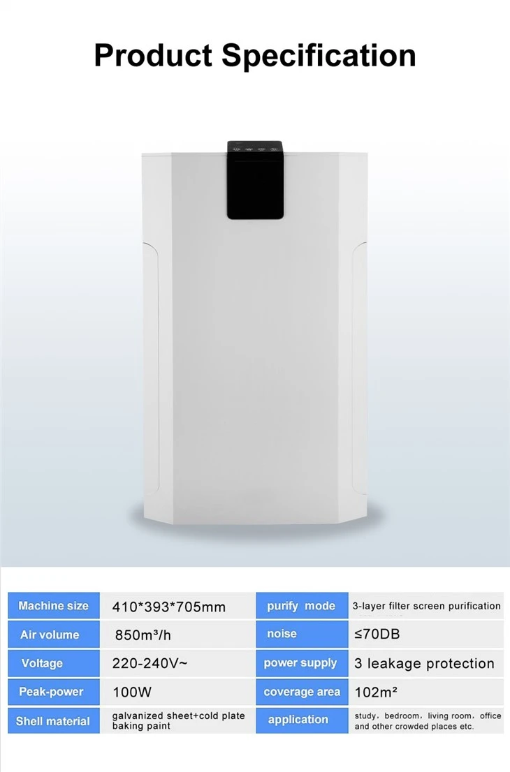 BKJ-80A Room Air Purifier With Three Layer Filters