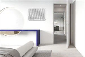 벽에 가정용 공기 청정기